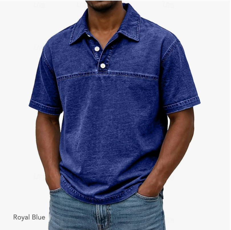 Valmont | Washed Denim Premium Polo Shirt