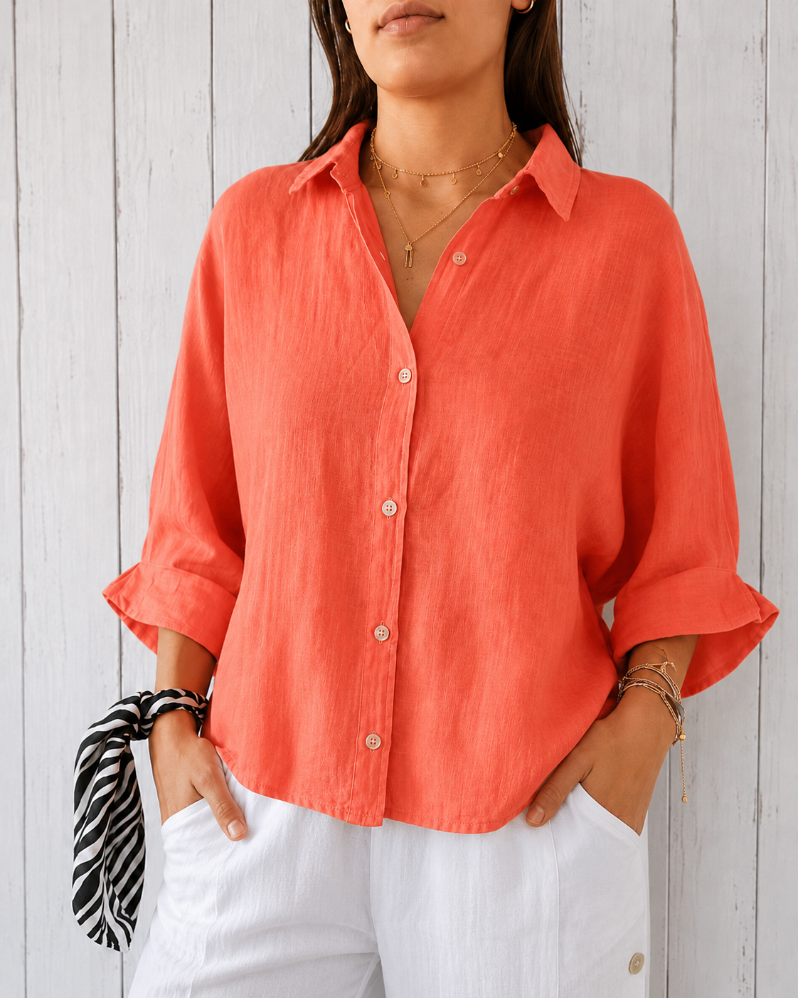 Mcqueen | Womens Linen Shirt