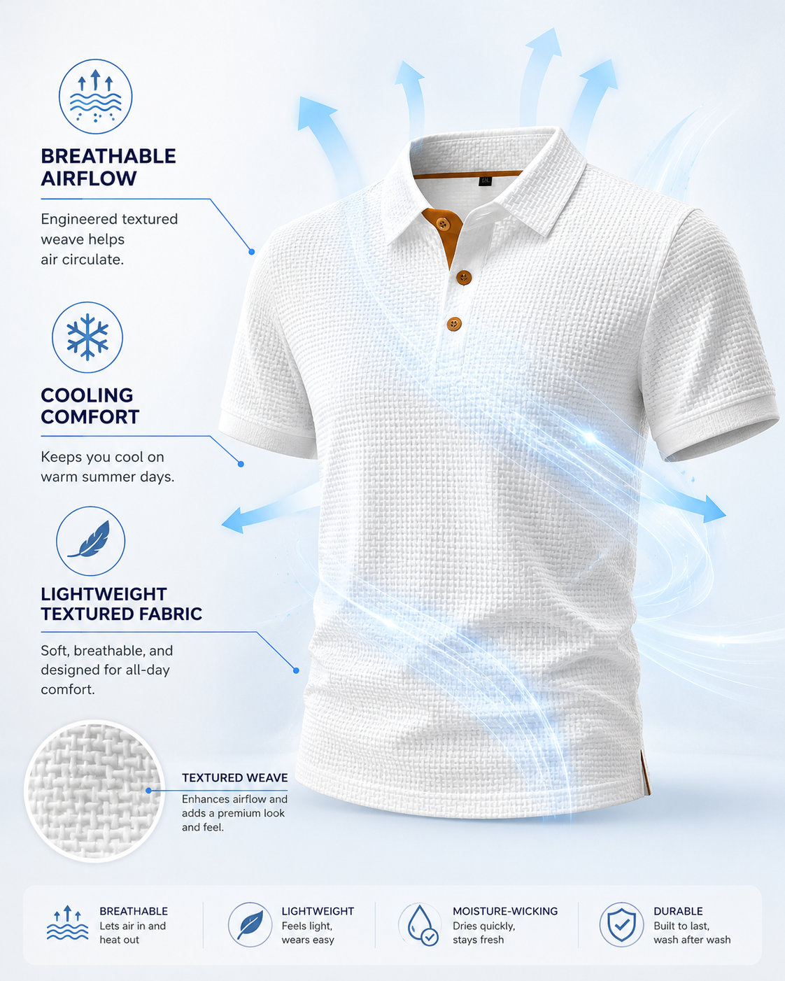 Alolan | Mens Aero Knit Polo