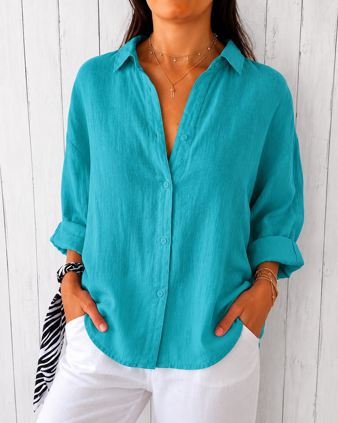 Mcqueen | Womens Linen Shirt