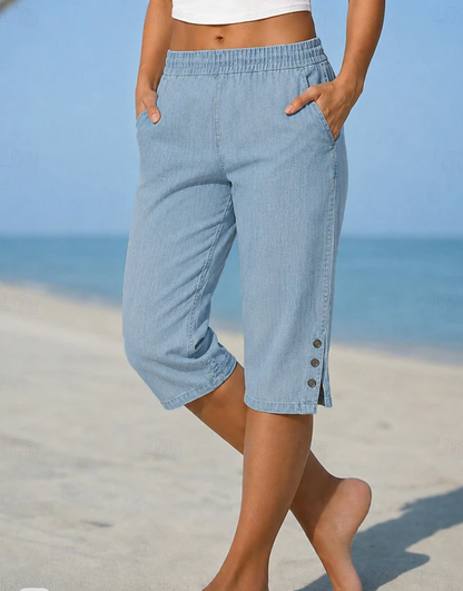 Valmont | Premium Linen Capri Trousers