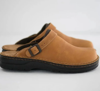 Aryan Leather Clogs