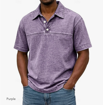 Valmont | Washed Denim Premium Polo Shirt
