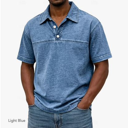 Valmont | Washed Denim Premium Polo Shirt