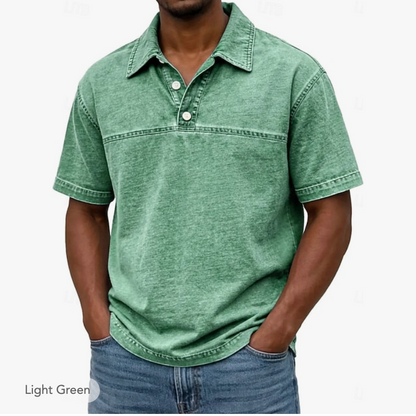 Valmont | Washed Denim Premium Polo Shirt