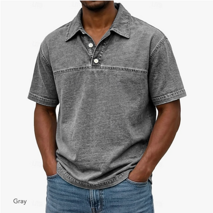 Valmont | Washed Denim Premium Polo Shirt