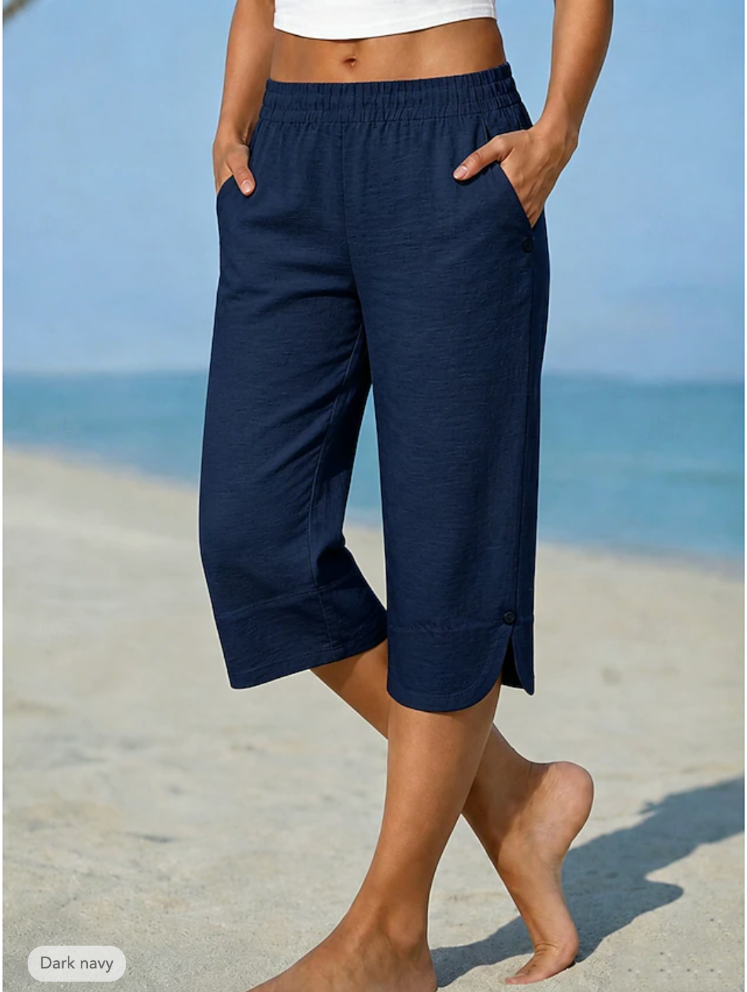 Valmont | Premium Linen Capri Trousers