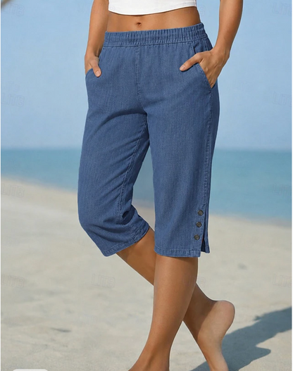 Valmont | Premium Linen Capri Trousers