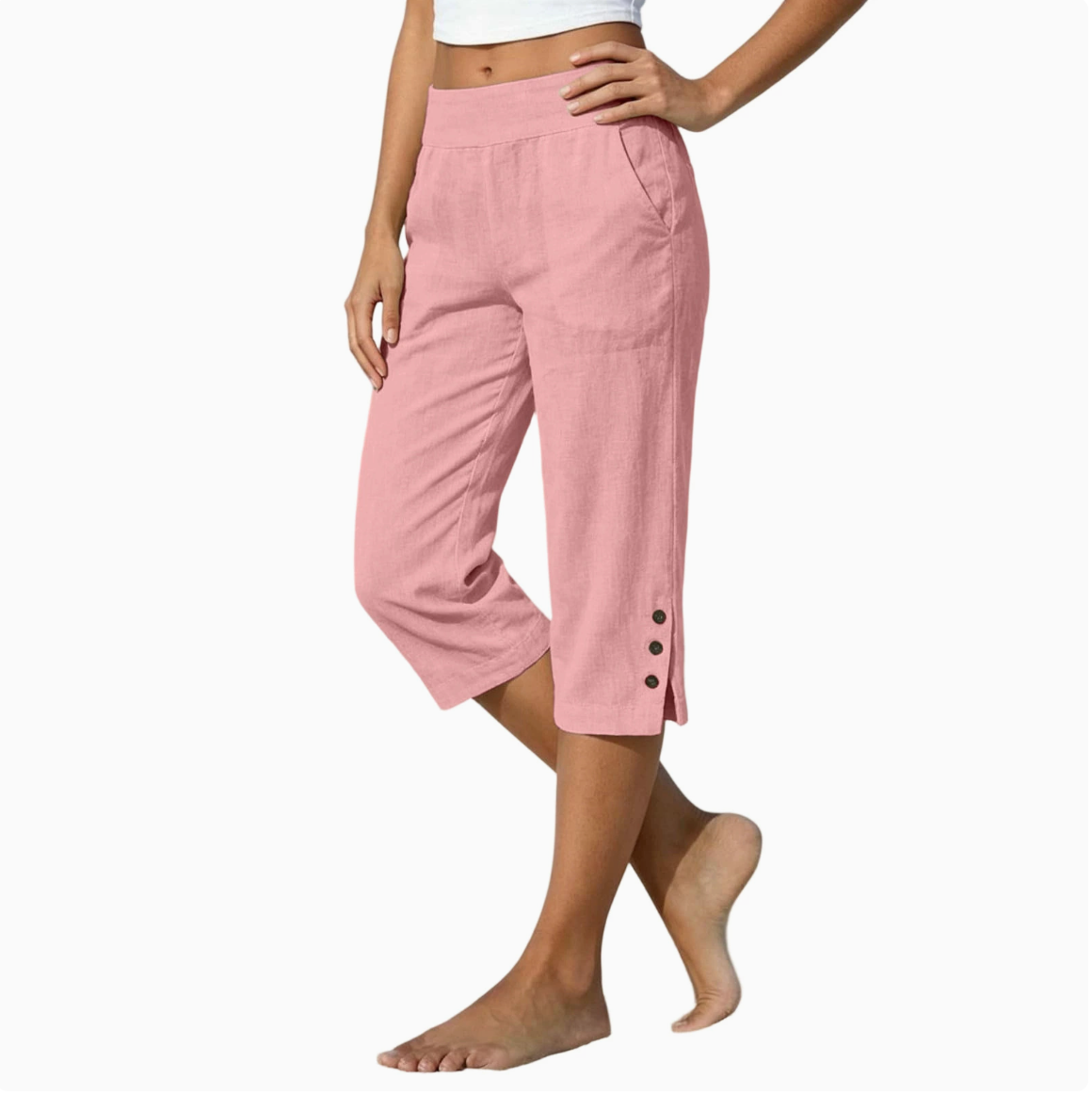 Valmont | Premium Linen Capri Trousers