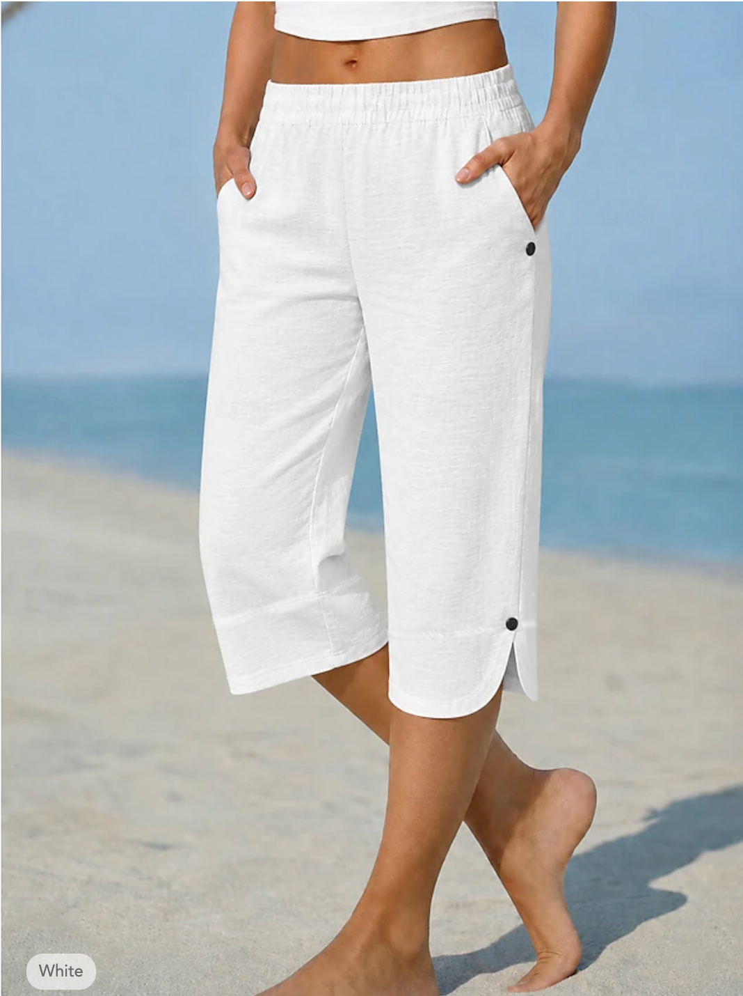 Valmont | Premium Linen Capri Trousers