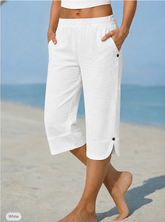 Valmont | Premium Linen Capri Trousers