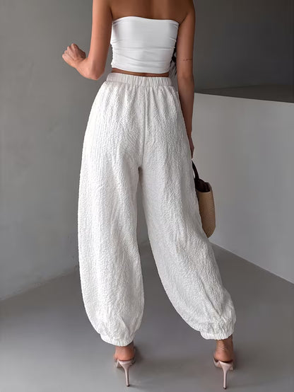 Cassie | Womens Balloon Linen Trousers