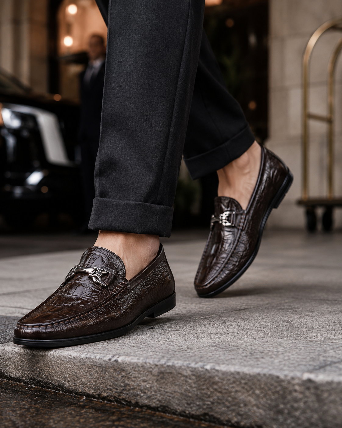 Valmont | Gator-Embossed Loafer