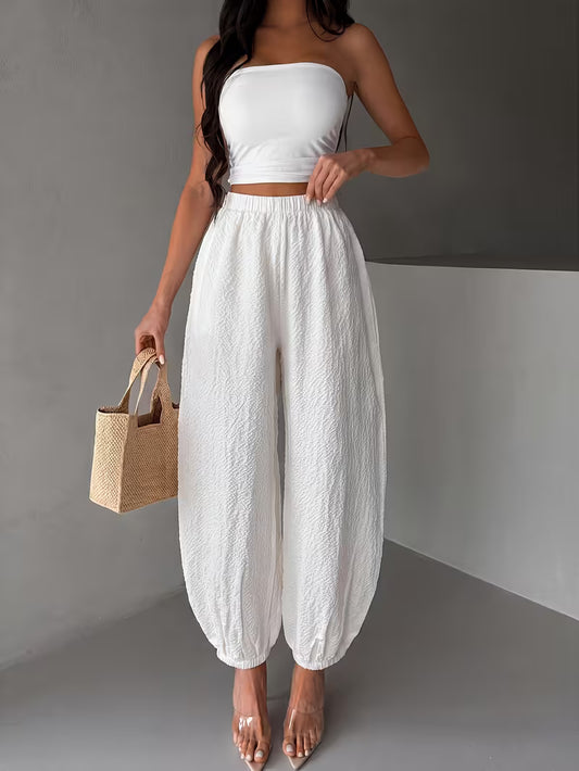 Cassie | Womens Balloon Linen Trousers