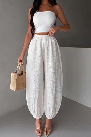 Cassie | Womens Balloon Linen Trousers