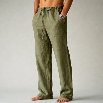 Olympus | Mens Linen Trousers