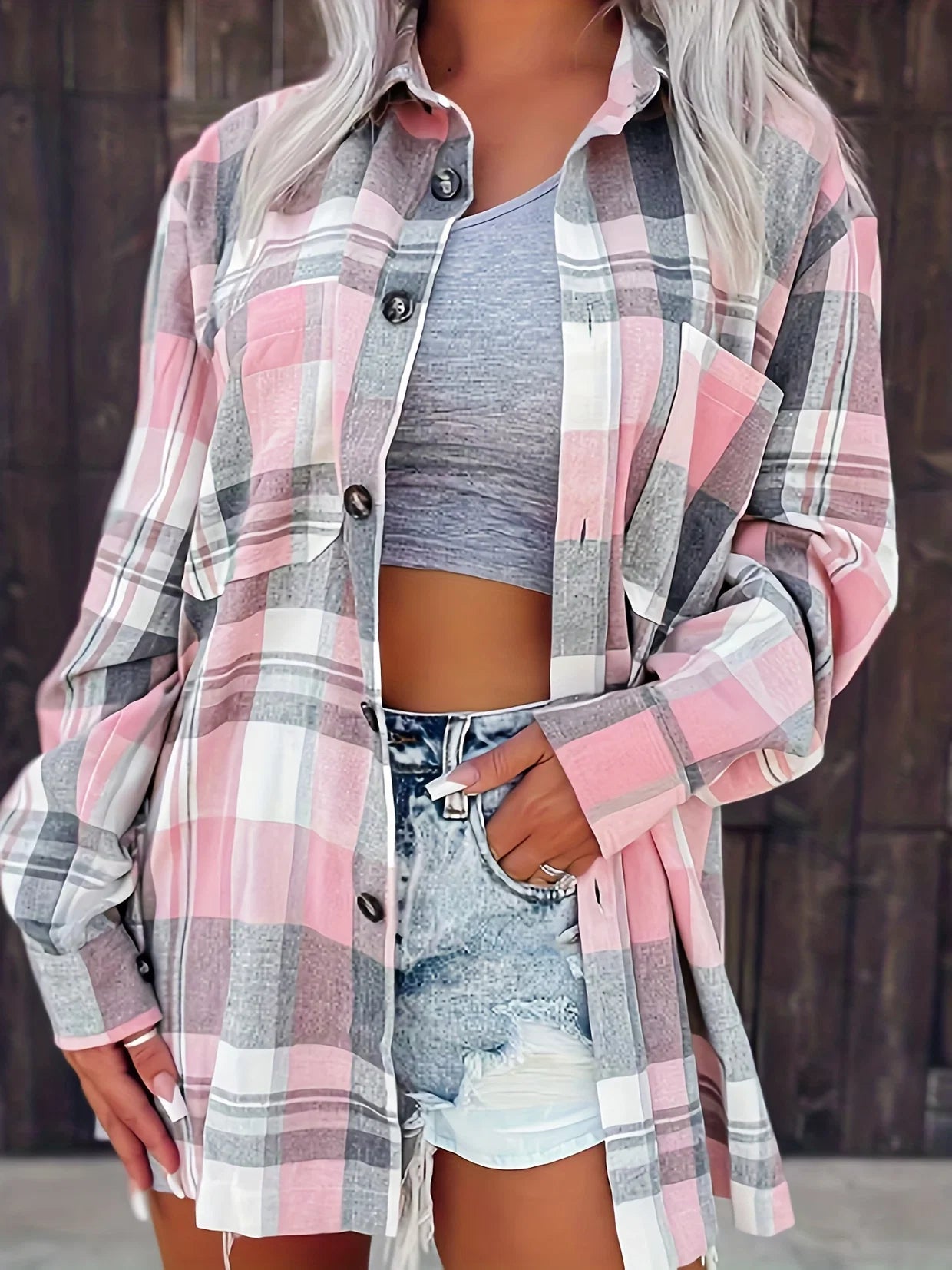 Amélie | Plaid Vintage Overshirt
