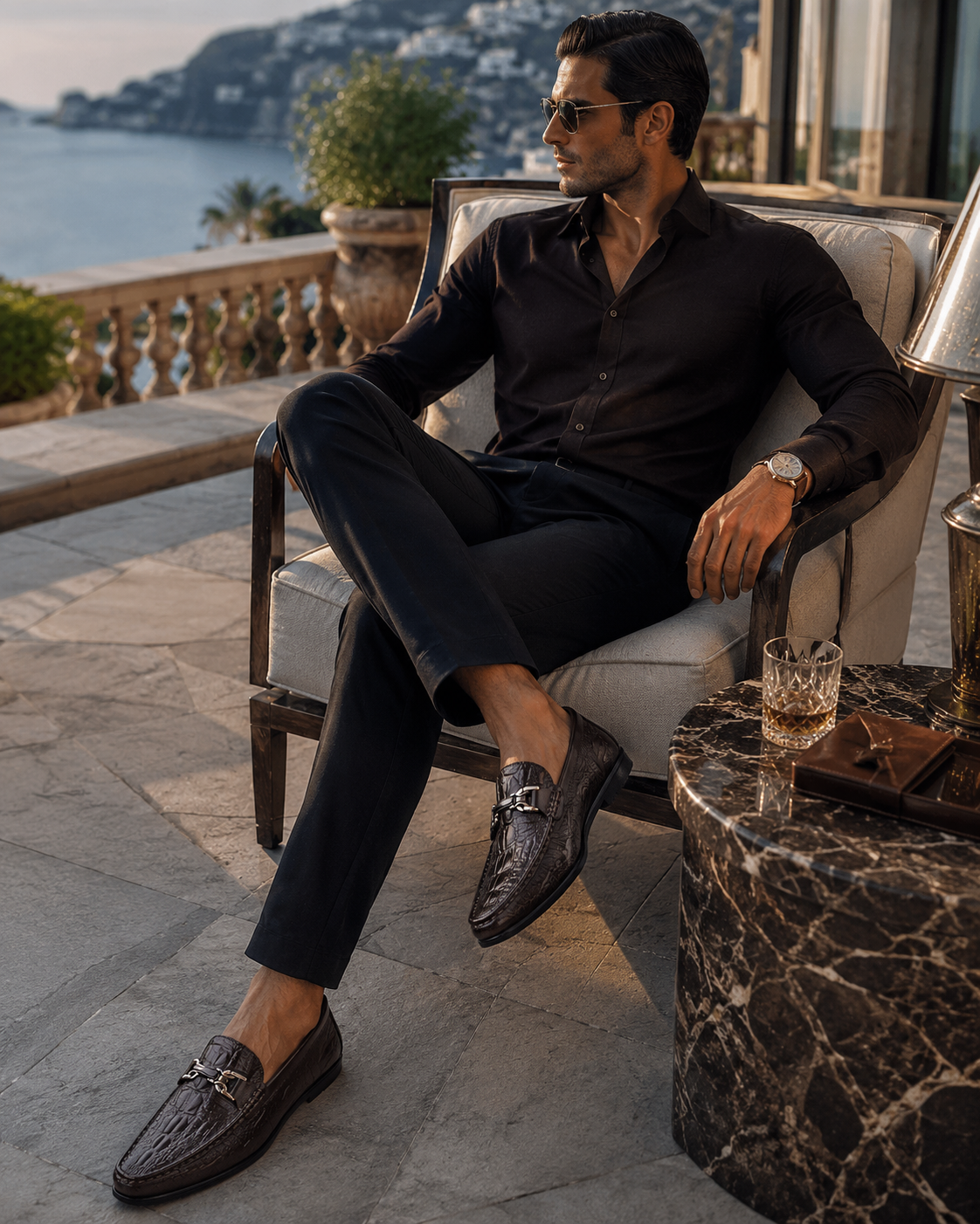 Valmont | Gator-Embossed Loafer