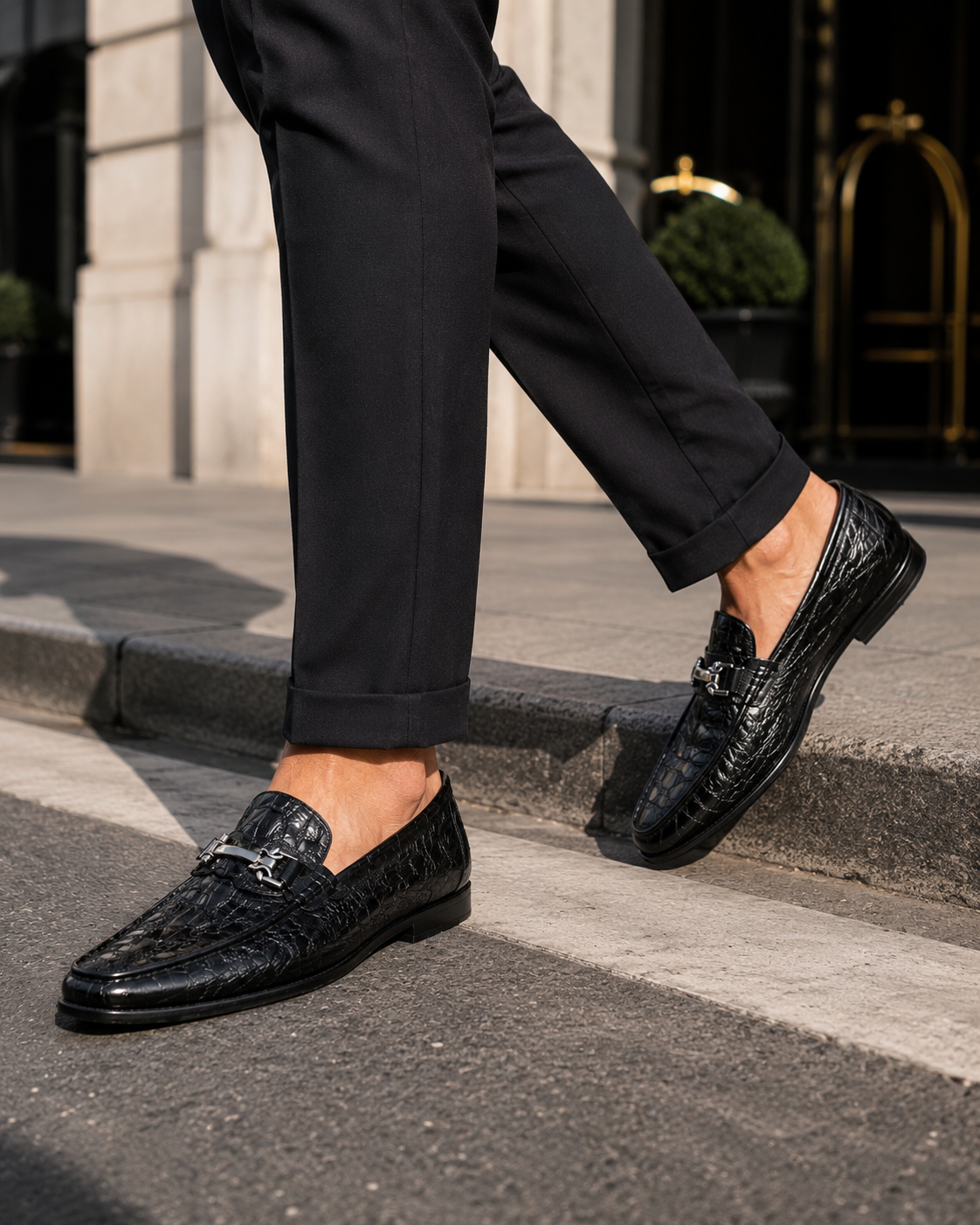 Valmont | Gator-Embossed Loafer