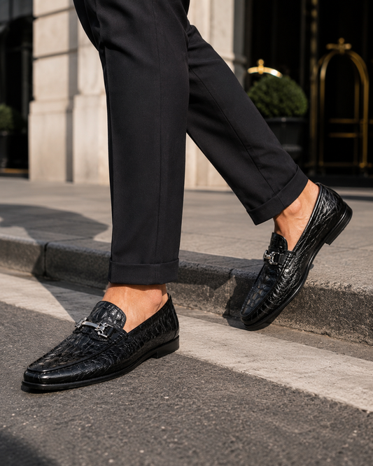 Valmont | Gator-Embossed Loafer