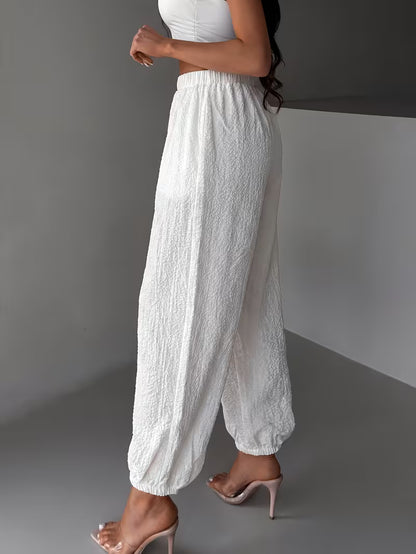 Cassie | Womens Balloon Linen Trousers