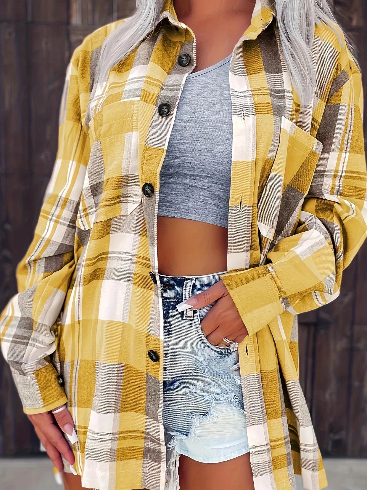 Amélie | Plaid Vintage Overshirt